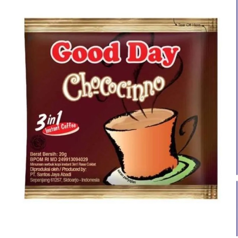 Jual Good Day Chococinno 1 Renceng Isi 1 Sachet | Kopi Goodday Coklat | Shopee Indonesia