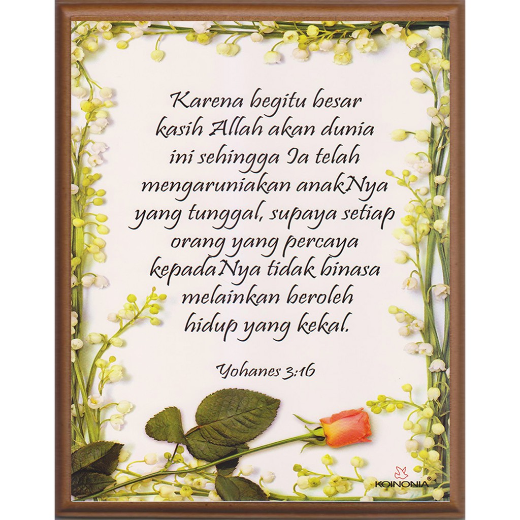 Plakat Kayu L &lsquo;Karena Begitu Besar Kasih Allah&rsquo; -Plakat Rohani | Shopee  Indonesia