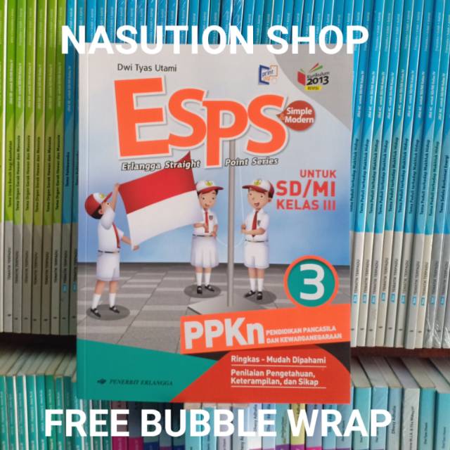 Buku ESPS PPKN kelas 3 SD K13 Revisi Erlangga | Shopee Indonesia