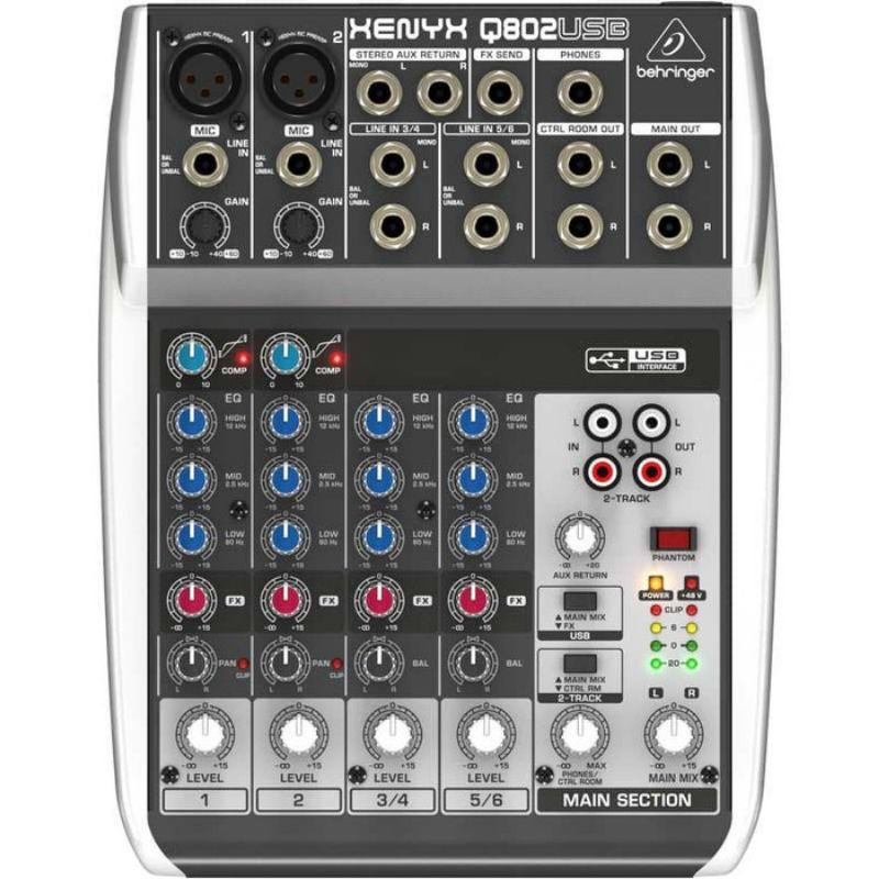 Jual Behringer Xenyx Q802Usb Q802 Q-802 Usb Q 802 Mixer Audio Interface Nst | Shopee Indonesia