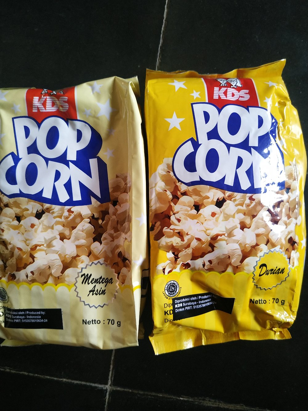 KDS popcorn caramel cemilan instan camilan murah makanan
