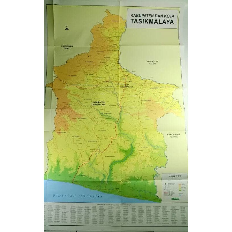 Jual Peta Kabupaten Dan Kota Tasikmalaya Indonesia|Shopee Indonesia