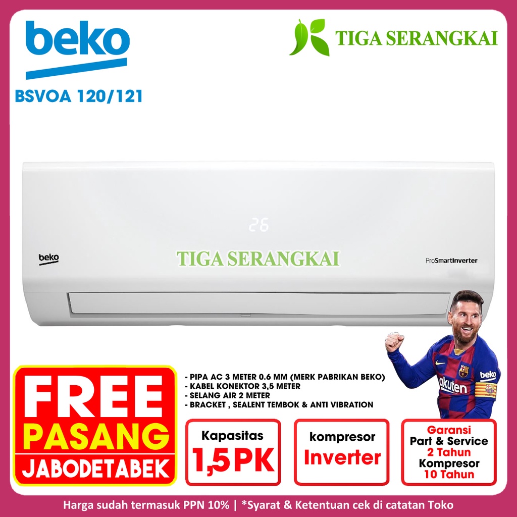 Jual Beko AC Air Conditioner Inverter 1,5 PK BSVOA 120 / BSVOA 121