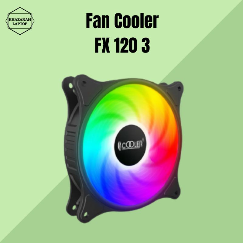 Jual fan casing case PC cooler FX 120 3 dynamic 120mm static color LED