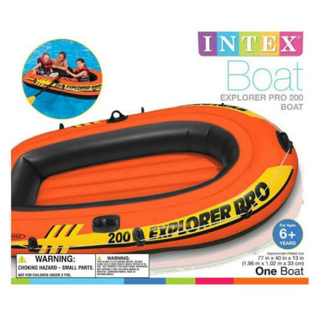 Jual Perahu Karet Intex Explorer Pro 200 Tanpa Pompa & Dayung - Intex 58356Np - 1.96 M X 1.02 M X 33 Cm | Shopee Indonesia