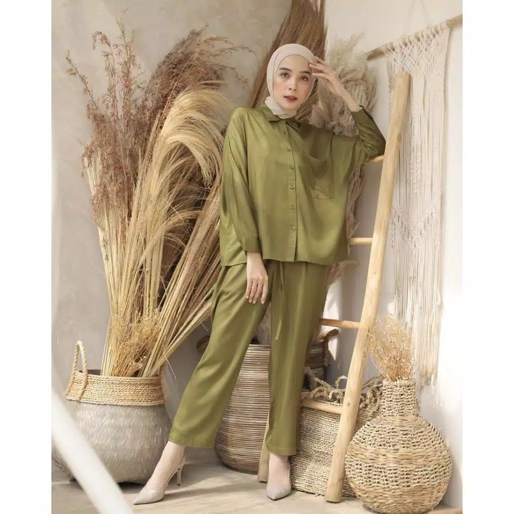 One Set Katun Rayon OOTD set cantik Shopee Indonesia