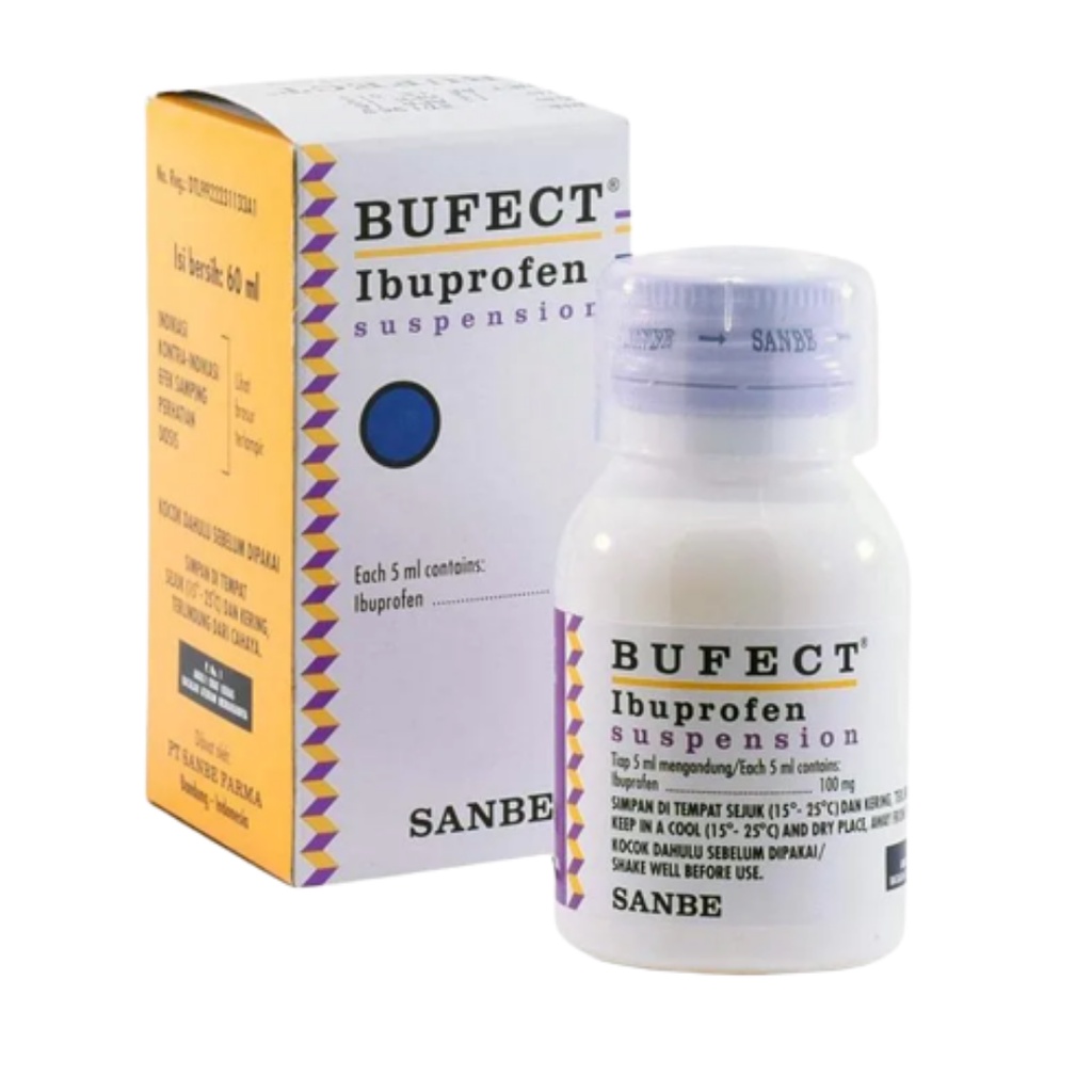 Jual Bufect Ibuprofen Suspensi 5 Ml/100 Mg 60 Ml Indonesia|Shopee Indonesia