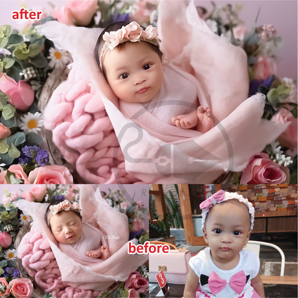 Jual EDIT FOTO BAYI NEWBORN dan CETAK FOTO JASA PENGEDITAN BAYI BARU