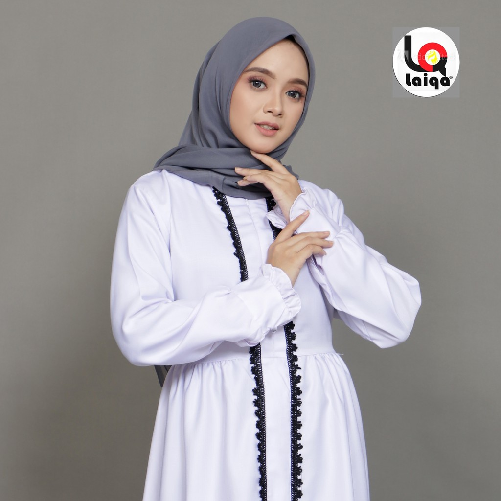 gamis putih umroh terbaru rinjani/RENTAlaiqasize M L XL XXLsudah