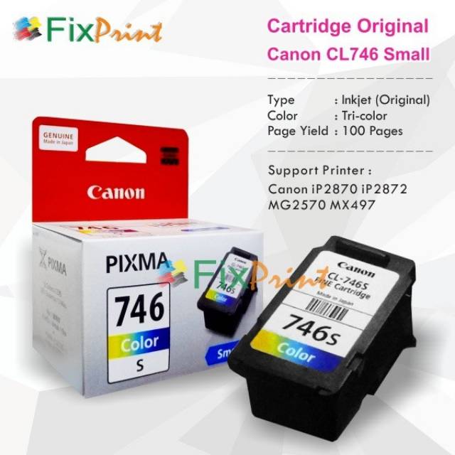 Jual Cartridge Original Canon CL746s CL746S Color , Tinta Canon iP2870 MG2570 MG2577 MG2577s
