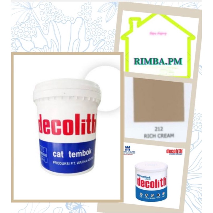 Jual Cat Tembok Interior Decolith 212 Rich Cream 25 Kg / Pail Shopee