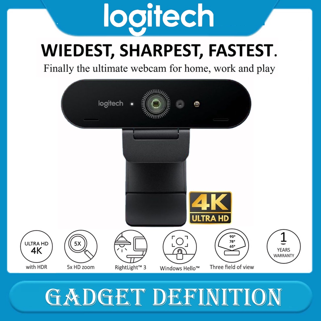 Jual Webcam Logitech Brio 1080P Camera Ultra Hd Pro 4K / Webcam Pc / Kamera | Shopee Indonesia