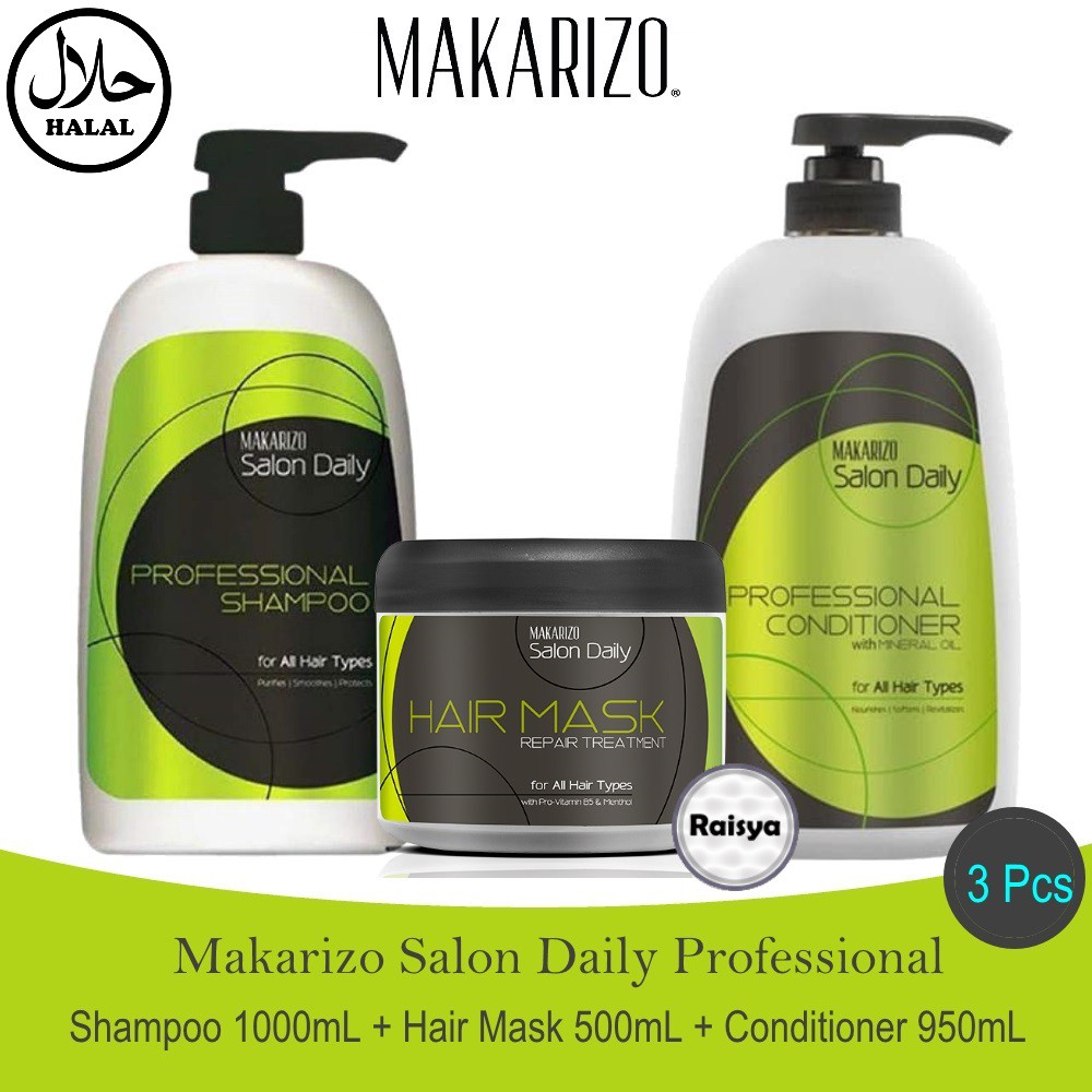 Paket Makarizo Salon Daily Series Shampoo 100mL / Conditioner 950mL