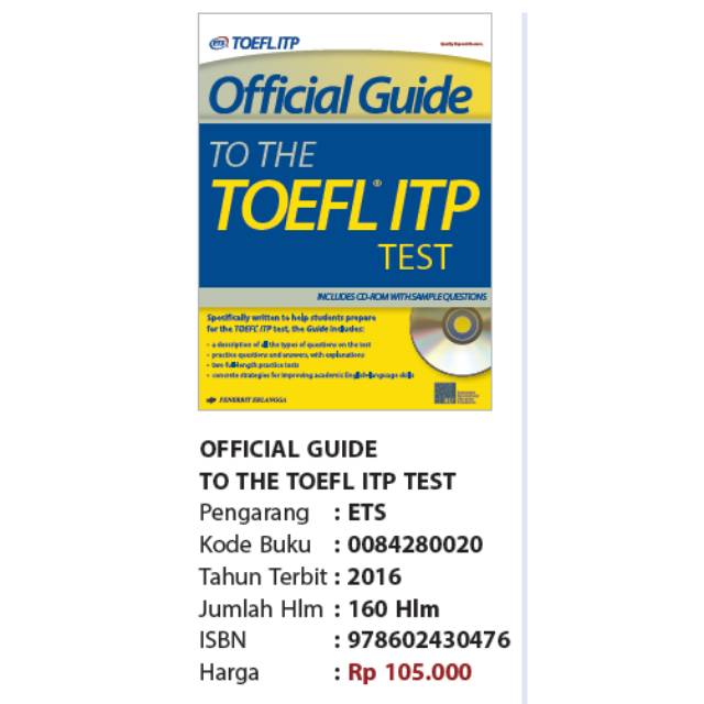 Buku OFFICIAL GUIDE TO THE TOEFL ITP TEST Shopee Indonesia