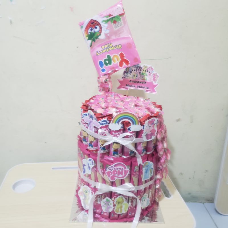 Jual Kue Ultah Snack/Cake Tower Snack Tumpah 3 Susun Shopee Indonesia