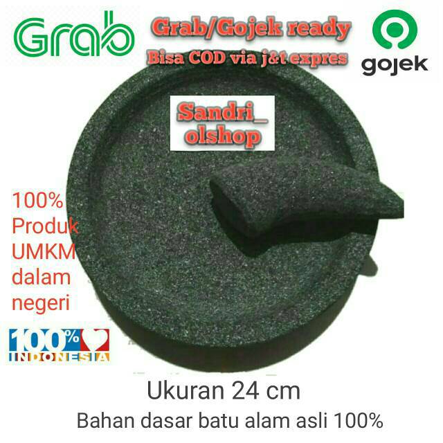 Cobek bubut / Cobek batu / ulekan ukuran 24cm Shopee Indonesia