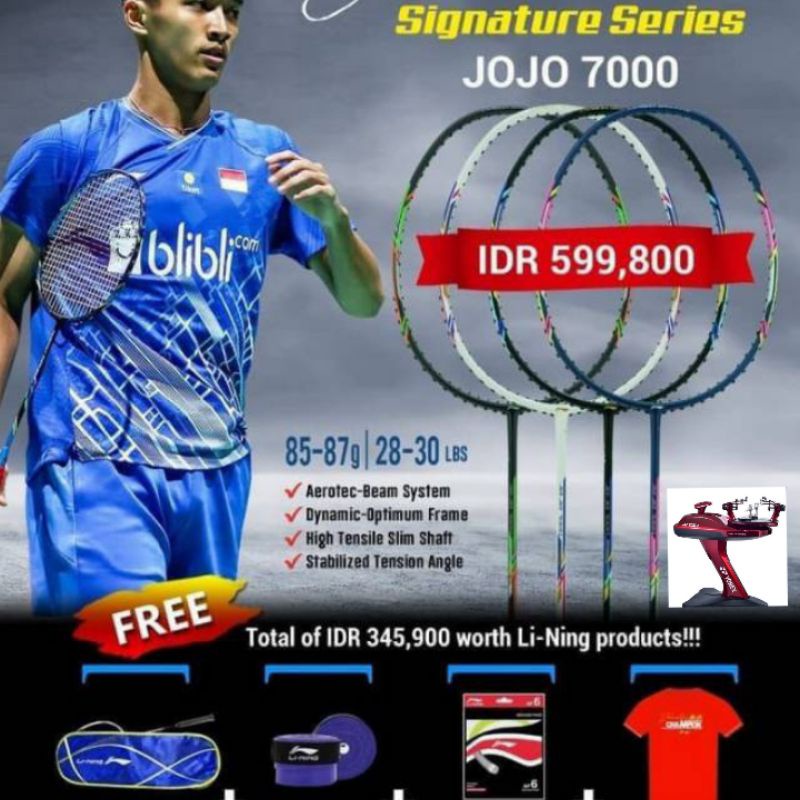Jual RAKET LINING SIGNATURE SERIES JOJO 7000 ORIGINAL Shopee Indonesia