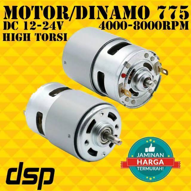 Dinamo dc 1224v 40008000rpm motor 775 high torsi Shopee Indonesia