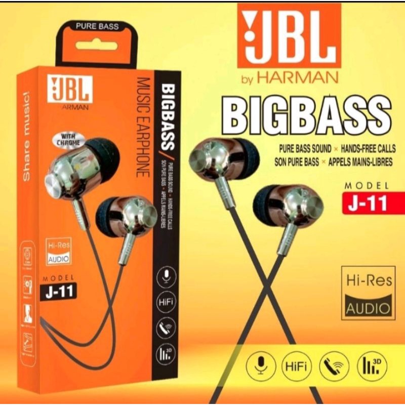 Jual Headset Hansfree Earphone JBL Seri J11 Big Bass Sound Shopee