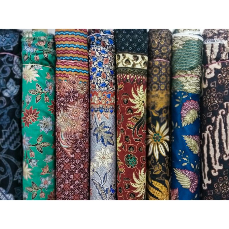 KAIN BATIK METERAN KAIN BATIK SEMI SUTRA HALUS Shopee Indonesia