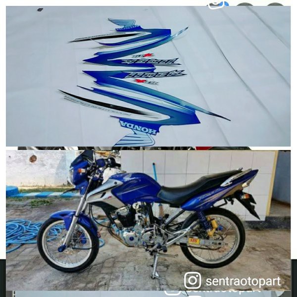 Jual Polet Striping List Stiker Motor Tiger Revo 2009 2010 Biru Indonesia|Shopee Indonesia