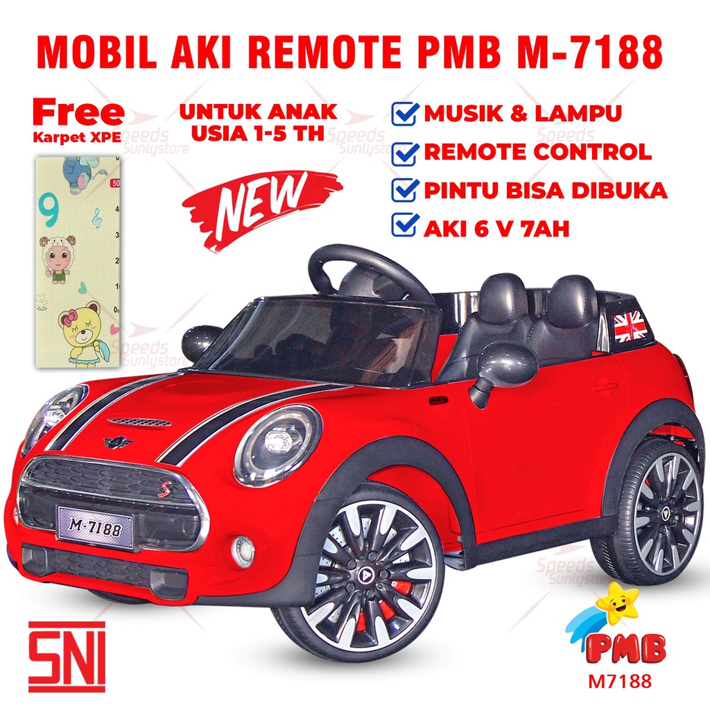 Jual Mobil Aki Anak Mainan Anak Mobil Mobilan Mainan Anak Model Mini Cooper Mainan Anak Remote Control Pintu Bisa Dibuka Original Pmb M7188 | Shopee Indonesia