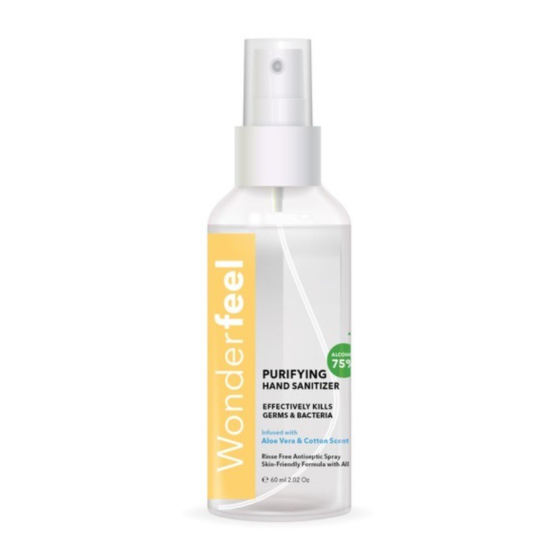 wonderfeel 2023 Jual Wonderfeel Purifying Hand Sanitizer Aloe & Citrus Scent 60Ml (Antiseptik Spray) Original Indonesia|Shopee Indonesia