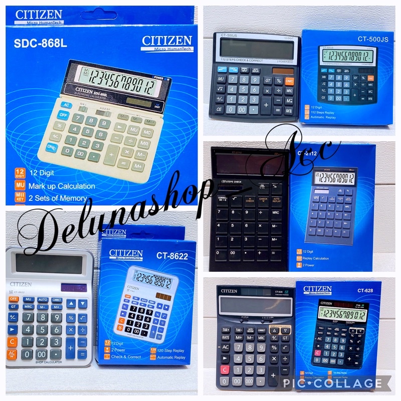 Jual Kalkulator Citizen CT 8622,CT628,CT2112,CT500JS,SDL