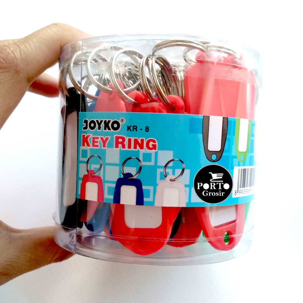 Joyko Key Ring KR8 Gantungan Kunci Plastik Label KR8 Isi 50 Pcs