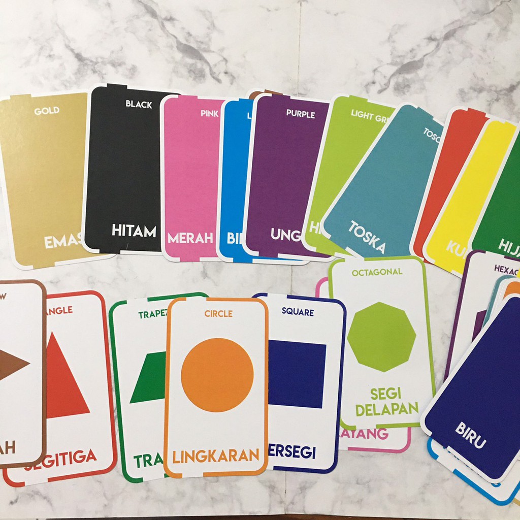Jual Flashcard kartu pintar anak bayi mengenal warna dan bentuk / hewan