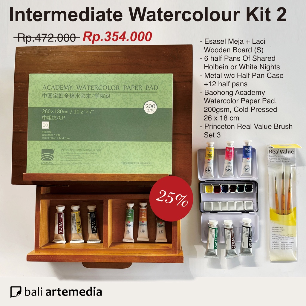 Jual Bali Artemedia Intermediate Watercolor Kit 2 Shopee Indonesia