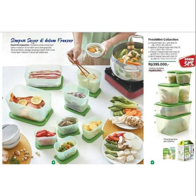 Tupperware blossom collection dan fresh mint promo termurah Shopee
