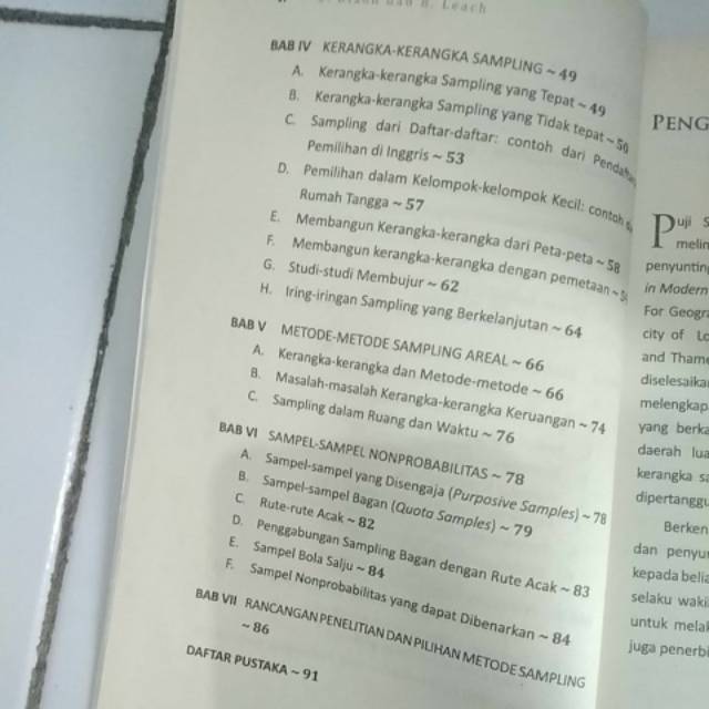 Buku Geografi Lingkungan (Metode Pengambilan Sampel untuk Penelitian  Geografi) | Shopee Indonesia