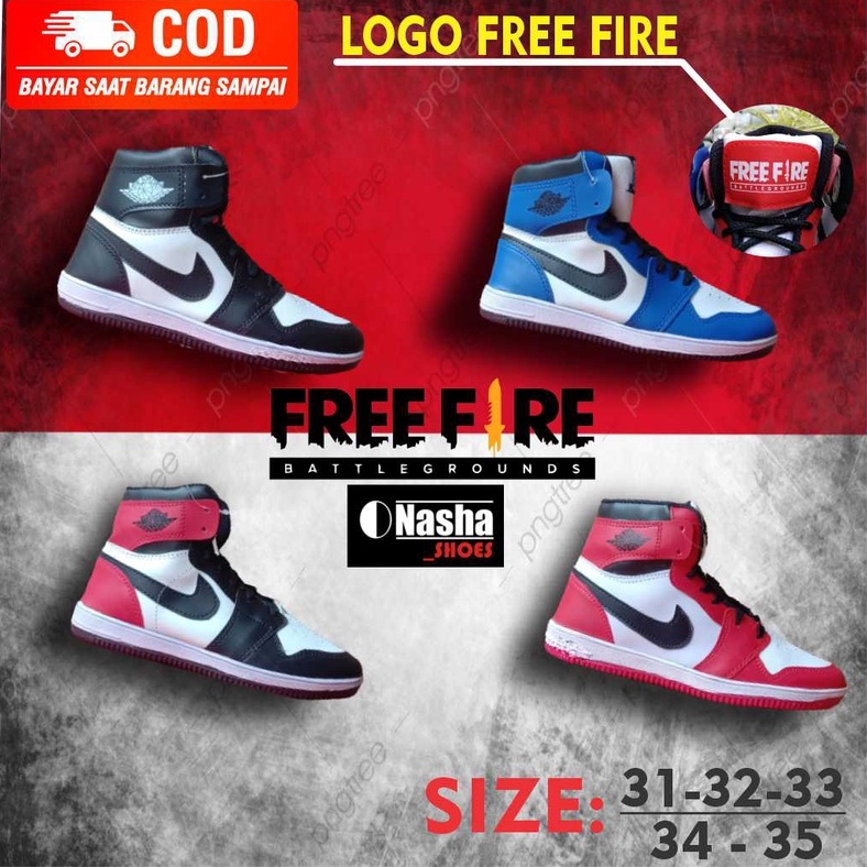 Jual sepatu air jordan anak sd / sepatu free fire sd / sepatu anak