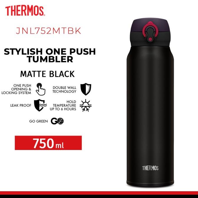 Jual Thermos Tumbler One Push Ultra Light M Black 750ml (JNL 752
