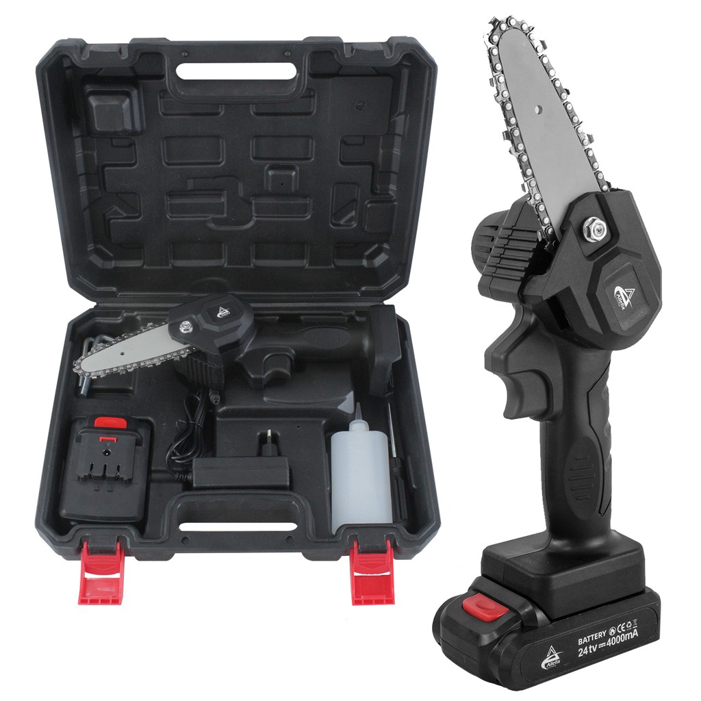 Chainsaw Gergaji Rantai Elektrik Mini Portable Genggam Lithium Charger 24 volt Shopee Indonesia
