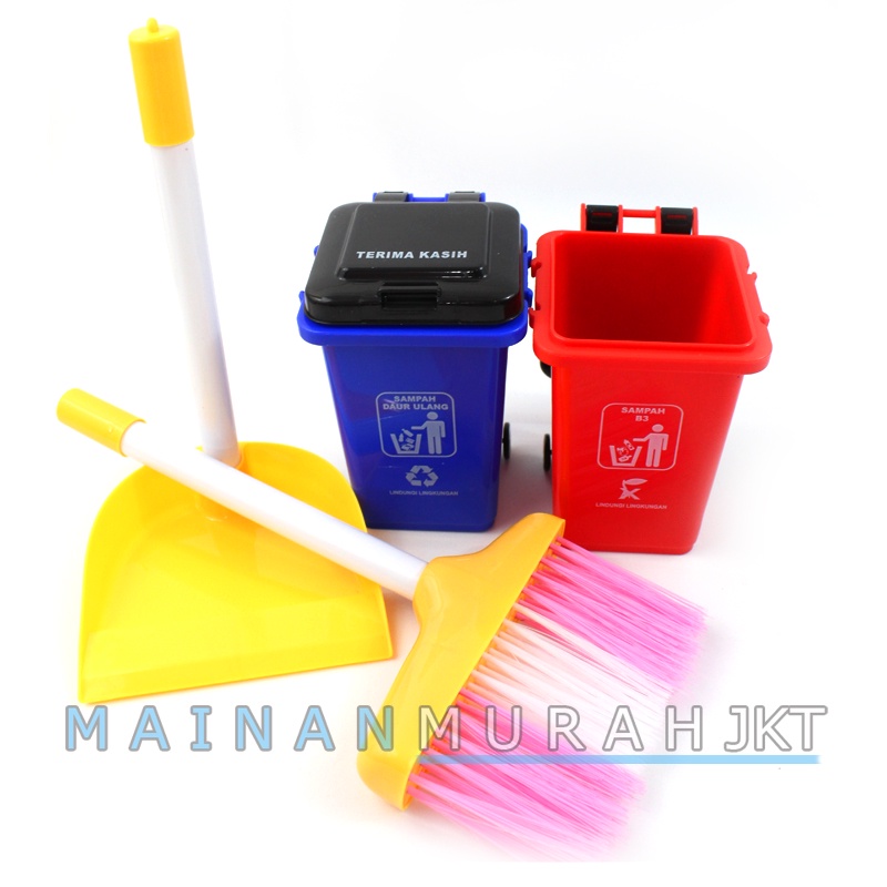 MAINANKEI ANAK CLEANER MC04 MAINAN EDUKASI ANAK ALAT PEMBERSIH DAN TEMPAT  SAMPAH SAPU PEL | Shopee Indonesia