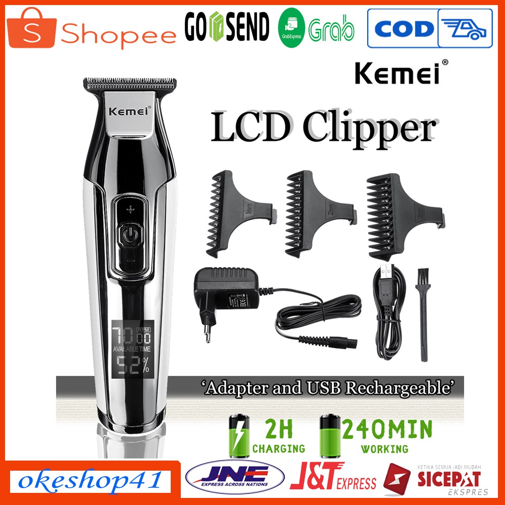 Alat Cukur Hair Clipper Kemei Detailer KM5027 Mesin Cukur Rambut Cordless Shopee Indonesia