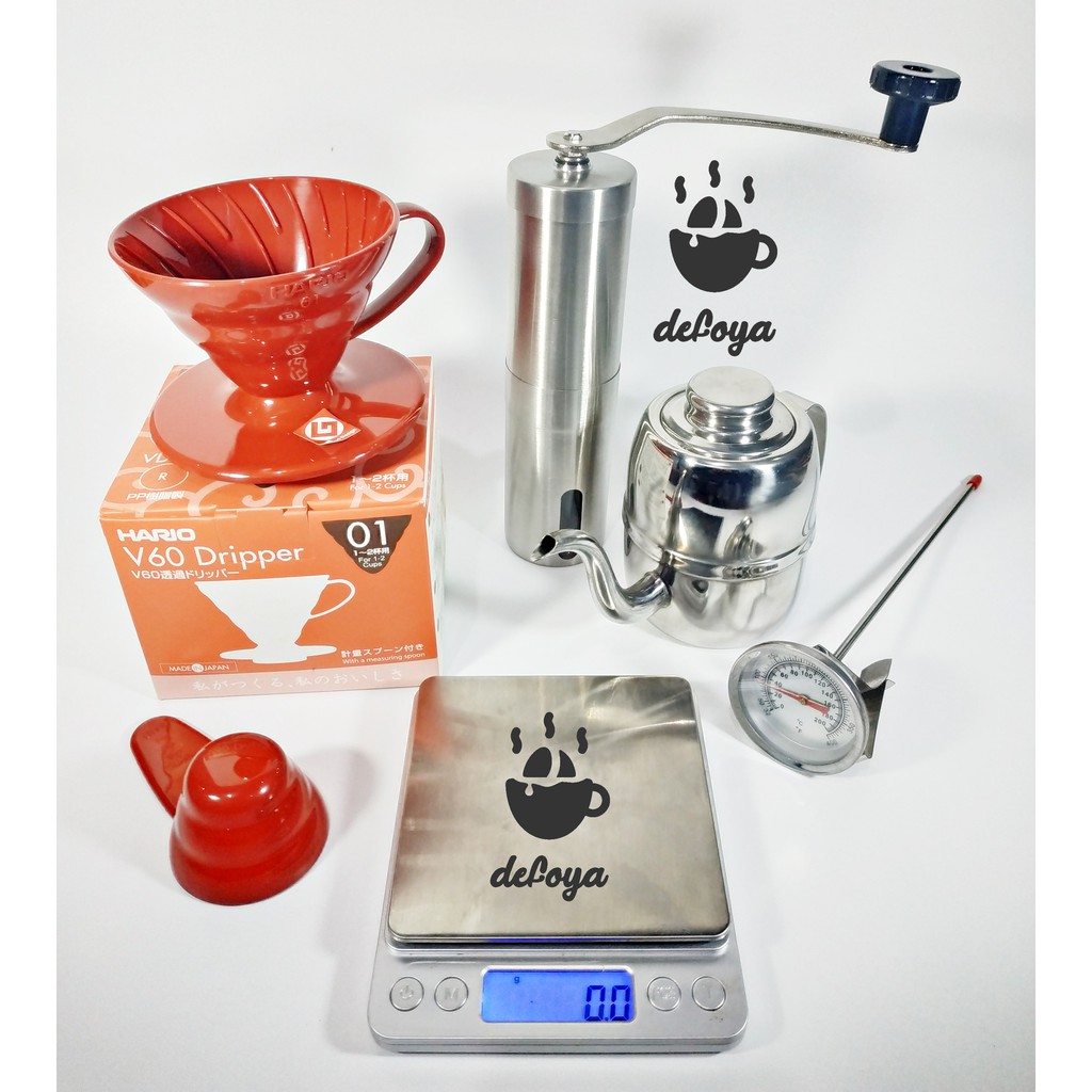 Jual Paket Alat Kopi Komplit Cafee Manual Grinder I V60 01 Hario I Teko