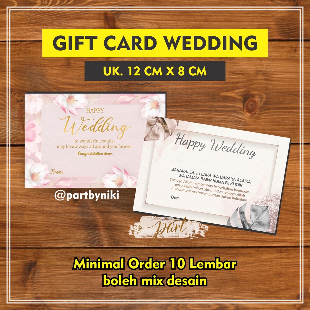 Jual Gift Card Wedding / Wedding Card Indonesia