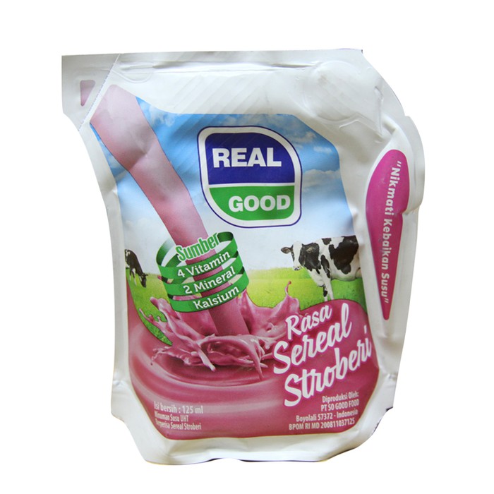 Susu UHT Real Good 125 ml Kemasan TEKO Rasa Sereal