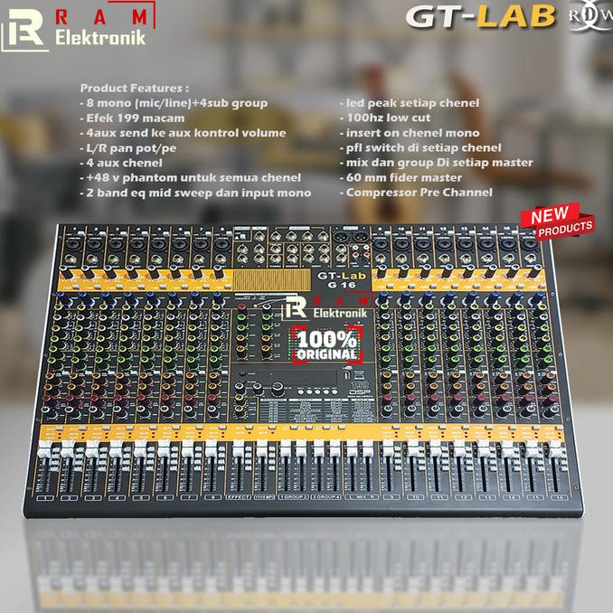 Jual Mixer Audio GT Lab 16 Channel G16 G 16 Original By RDW Termurah