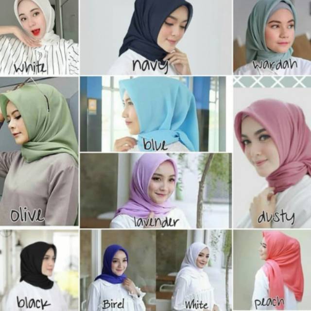HARGA GROSIR ! Jilbab segi empat bella square / jilbab bella / segi4