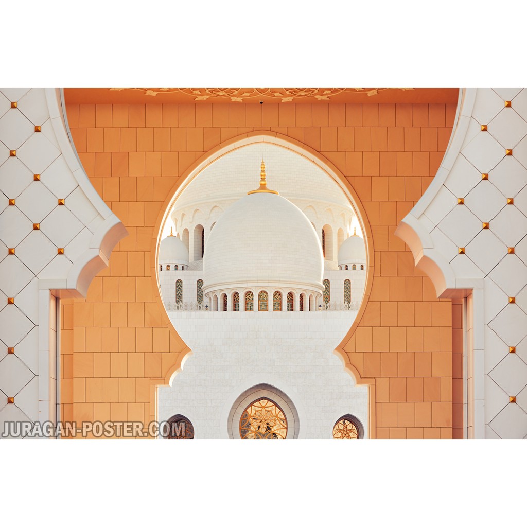 Hiasan Dekorasi Dinding Poster Masjid di Kota Abu Dhabi 05 60x90cm | Shopee  Indonesia