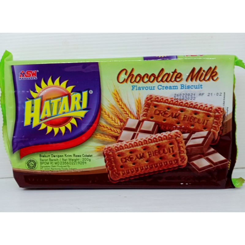 Jual Roti Hatari 200 Gram Dengan Varian Rasa Coklat Milk/ Banana / Lemon Milk/ Biskuit/Camilan Enak | Shopee Indonesia