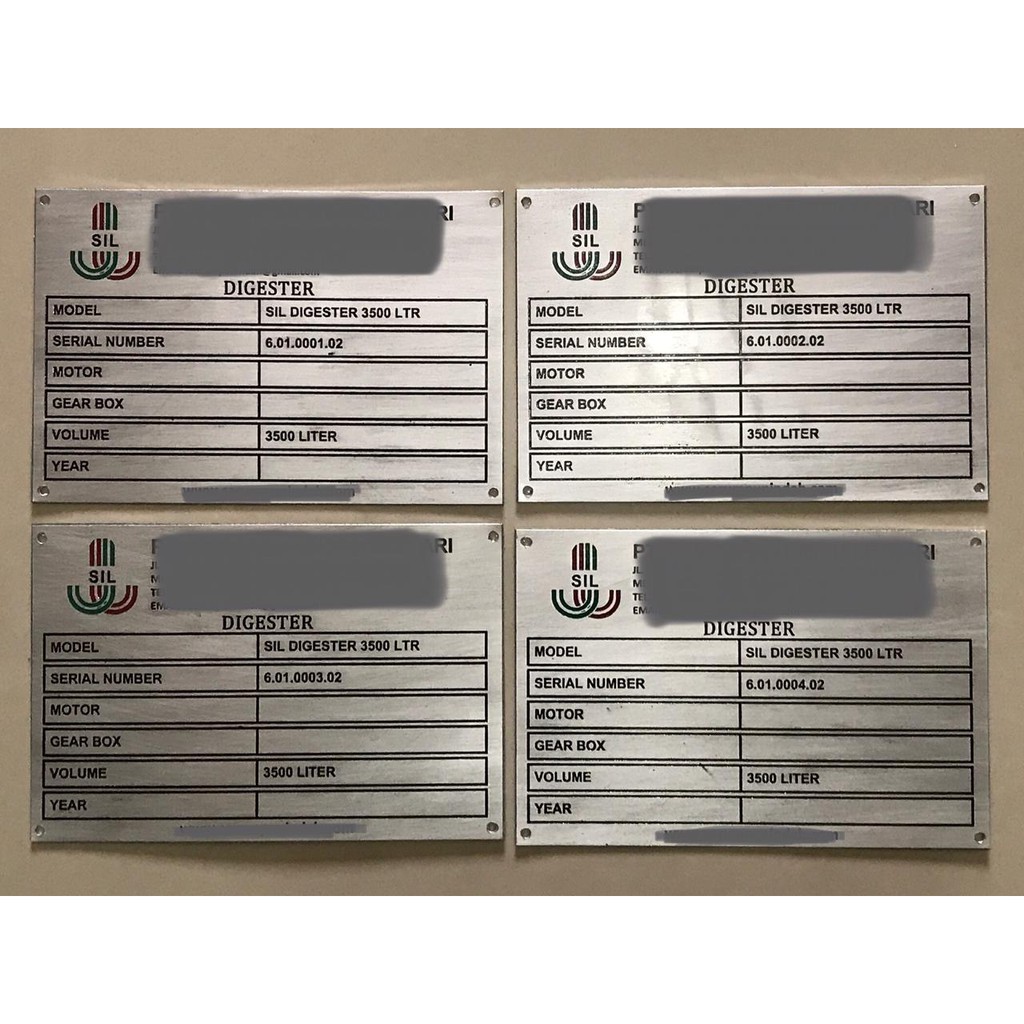 2x5cm Grafir Aluminium Name Tag / Name Plate / Plat Ukir Panel / Mesin Shopee Indonesia