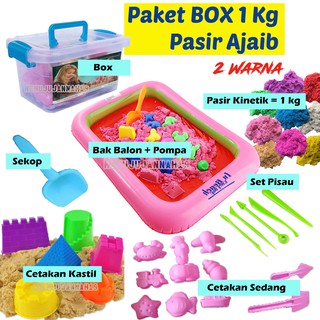 Jual Mainan Box Mini Pasir Ajaib - 1 Kg Mainan Pasir Anak Cewek & Cowok, Laki Perempuan | Shopee Indonesia