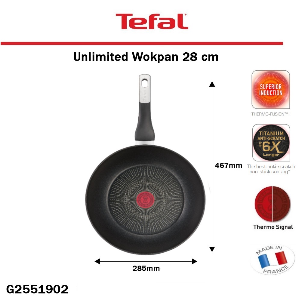 Jual Tefal Unlimited Wokpan 28Cm Wajan Anti Lengket Premium | Shopee Indonesia
