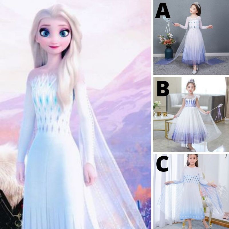 Jual KOSTUM FROZEN 2 UNGU GRADASI DRESS FROZEN 2 BAJU ELSA FROZEN 2(04)