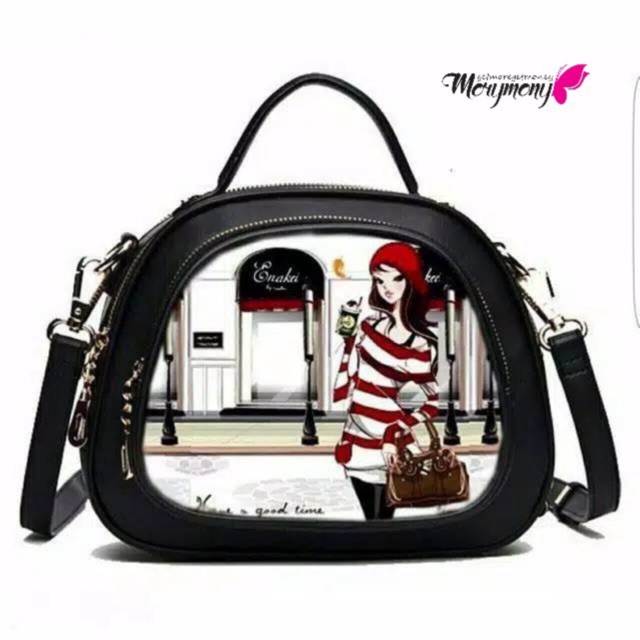 MORYMONY TAS SELEMPANG TAS PRINTING MODEL LUCU Shopee